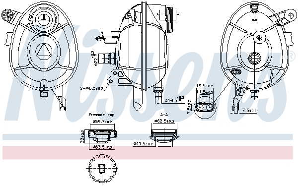 NISSENS Ausgleichsbehälter, Kühlmittel 996201 für Mercedes