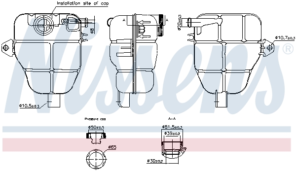 NISSENS Ausgleichsbehälter, Kühlmittel 996218 für Opel