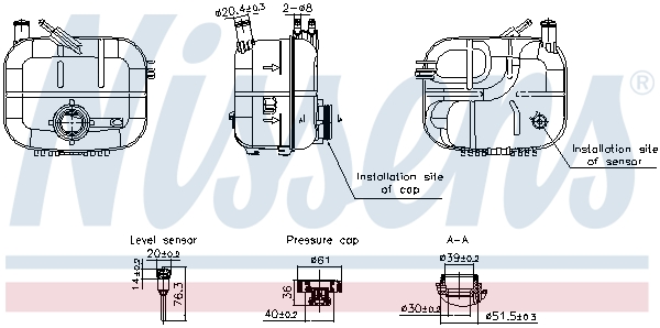 NISSENS Ausgleichsbehälter, Kühlmittel 996243 für Opel