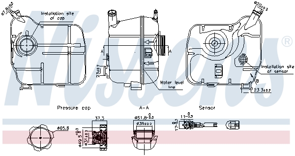 NISSENS Ausgleichsbehälter, Kühlmittel 996239 für Opel