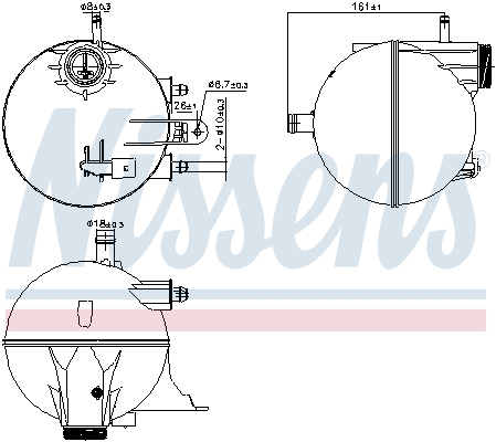 NISSENS Ausgleichsbehälter, Kühlmittel 996295 für Mercedes