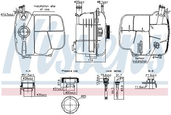 NISSENS Ausgleichsbehälter, Kühlmittel 996305 für Opel
