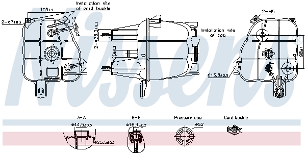 NISSENS Ausgleichsbehälter, Kühlmittel 996307 für Citroën