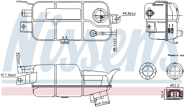NISSENS Ausgleichsbehälter, Kühlmittel 996359 für Fiat