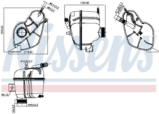 NISSENS Ausgleichsbehälter, Kühlmittel 996408 für NISSAN