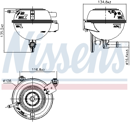 NISSENS Ausgleichsbehälter, Kühlmittel 996415 für VW