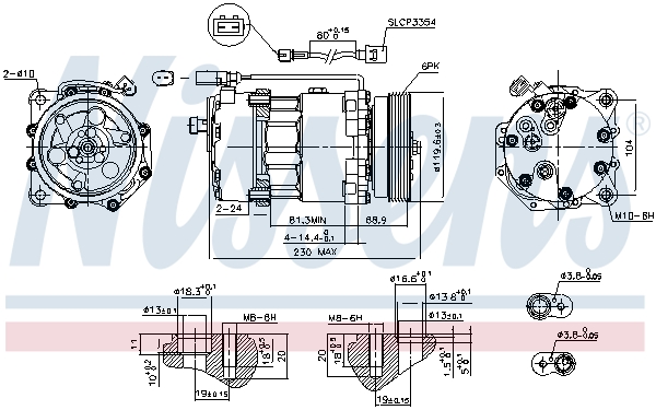 Für NISSENS 890761 air conditioning compressor. AUDI A3/S3 96- FIRST FIT - Bild 8