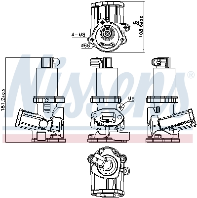 NISSENS AGR-Ventil 98210 für Vaughall LANCIA