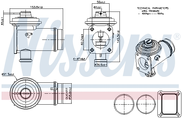 NISSENS AGR-Ventil 98352 für BMW