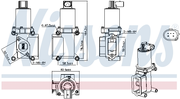 NISSENS AGR-Ventil 98305 für Fiat