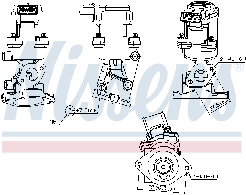 NISSENS AGR-Ventil 98350 für LAND ROVER