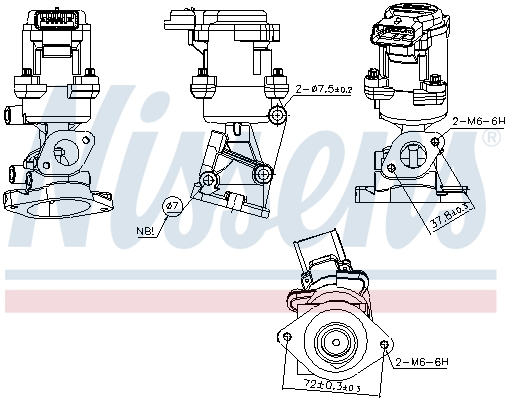 NISSENS AGR-Ventil 98351 für LAND ROVER