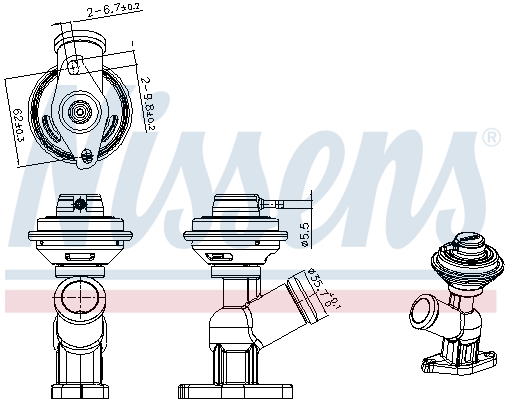 NISSENS AGR-Ventil 98343 für Peugeot Citroën LANCIA