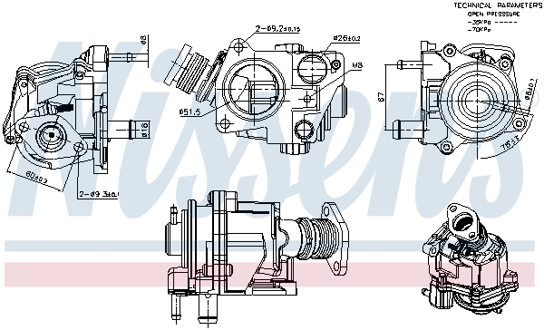 NISSENS AGR-Ventil 98424 für Peugeot Iveco