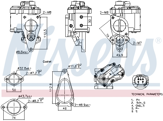NISSENS AGR-Ventil 98241 für RENAULT Suzuki