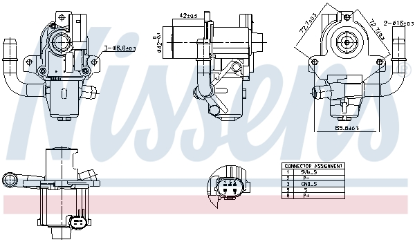 NISSENS AGR-Ventil 98264 für NISSAN RENAULT DACIA