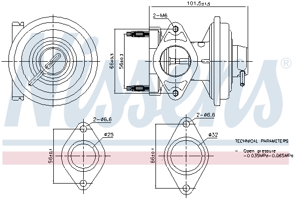 NISSENS AGR-Ventil 98444 für Ford
