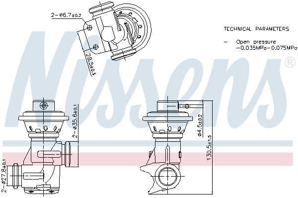 NISSENS AGR-Ventil 98496 für Peugeot Fiat
