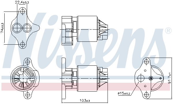 NISSENS AGR-Ventil 98560 für DAEWOO CHEVROLET