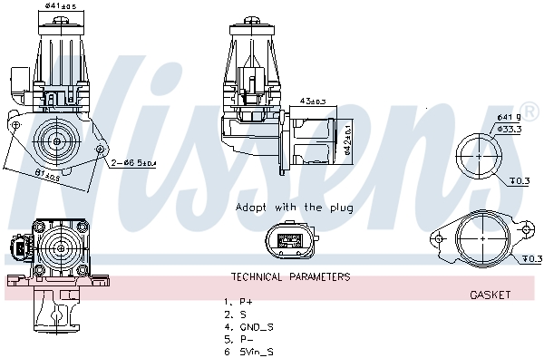 NISSENS AGR-Ventil 98377 für Opel Fiat LANCIA Vaughall Peugeot Suzuki