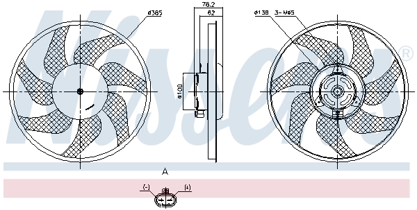 NISSENS Lüfter, Motorkühlung 850216 für Opel Vaughall