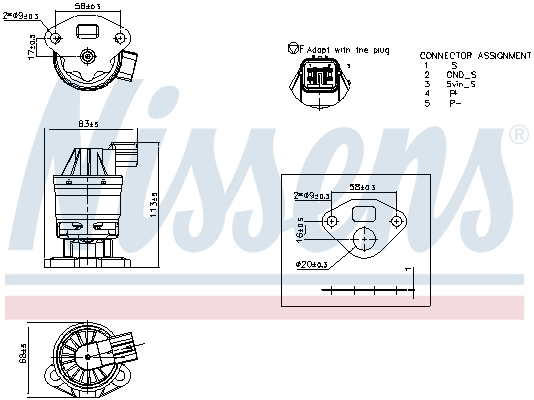 NISSENS AGR-Ventil 98523 für HONDA