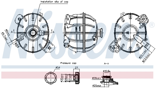 NISSENS Ausgleichsbehälter, Kühlmittel 996420 für HYUNDAI