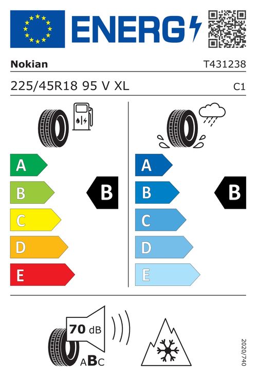 NOKIAN TYRES 225/45R18 95V - WR Snowproof P