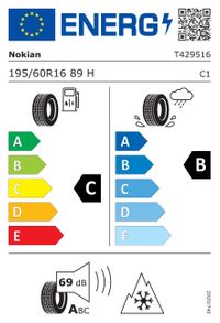 Nokian Tyres Winterreifen "195/60R16 89H - WR D4", Art.-Nr. T429516