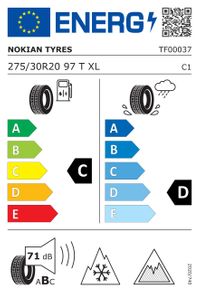 Nokian Tyres Winterreifen "275/30 R20 97T XL EV, Nordic compound, SilentDrive - Hakkape", Art.-Nr. TF00037