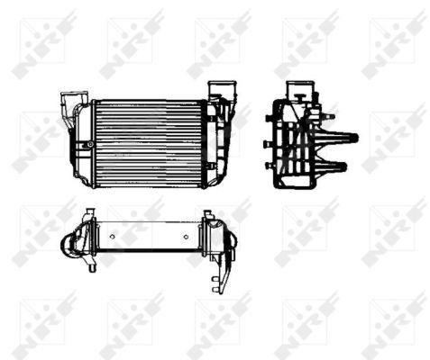 Ladeluftkühler Wärmetauscher-Prinzip 215 mm - 196 mm NRF für u.a. AUDI A4 - Bild 7
