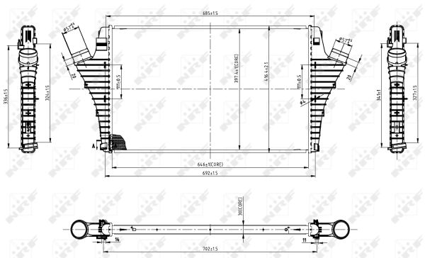 Ladeluftkühler 30858 NRF für CADILLAC SAAB OPEL - Bild 7