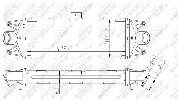 NRF Ladeluftkühler 30879 für Iveco
