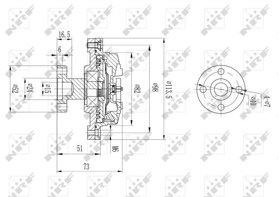 NRF Kupplung, Kühlerlüfter 49578 für Suzuki