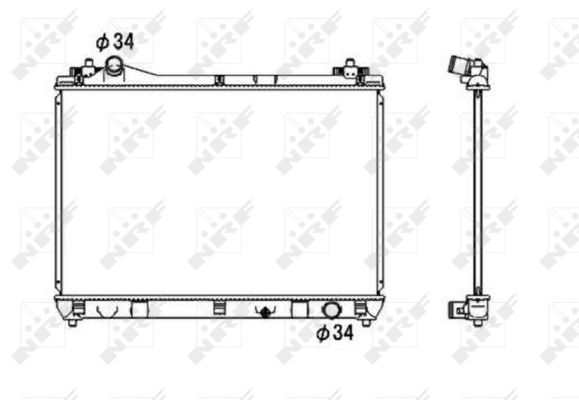 Kühler Motorkühlung Kühlrippen gelötet 690 - 450 mm Alu NRF für SUZUKI GRAND - Bild 10