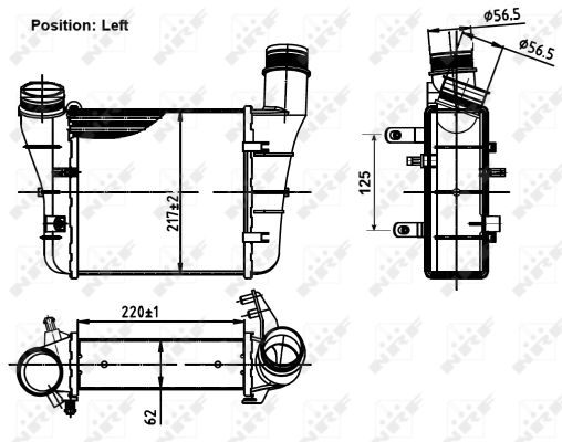 Für NRF NRF 30251 Charge Air Cooler 30251 Supply air cooler fits: AUDI A4 B7; - Bild 8