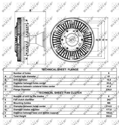 Nrf Kupplung, Kühlerlüfter 49011 244Mm Für Iveco