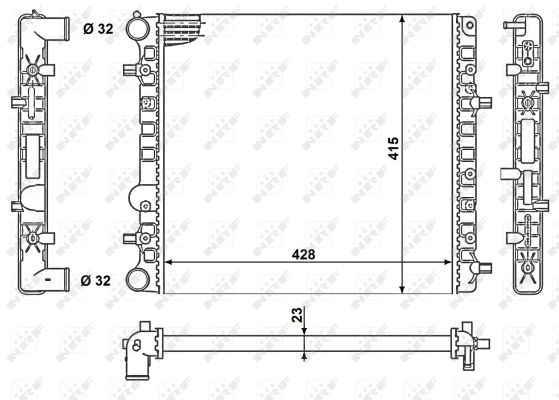 Nrf Kühler, Motorkühlung [Hersteller-Nr. 50140] für VW - Bild 8