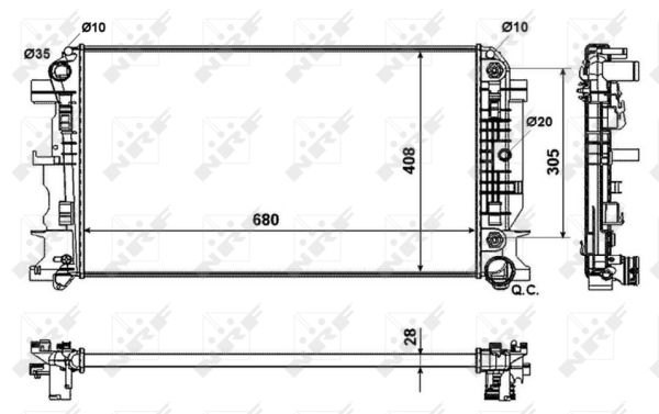 NRF 53833 Motorkühlung Wasserkühler für MERCEDES SPRINTER 3,5-T B906 B907 B910 - Bild 8