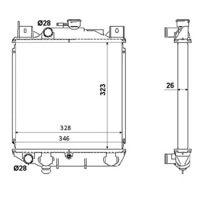 Für NRF NRF 53881 Engine radiator SUZUKI SWIFT, SWIFT II 53881 Engine radiator - Bild 10