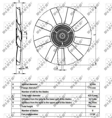 NRF Kupplung, Kühlerlüfter 49543 für Mercedes