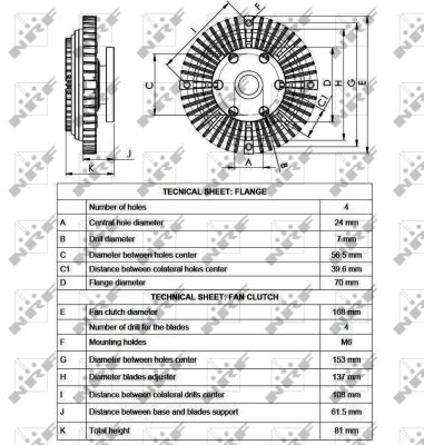 NRF Kupplung, Kühlerlüfter 49546 für MITSUBISHI