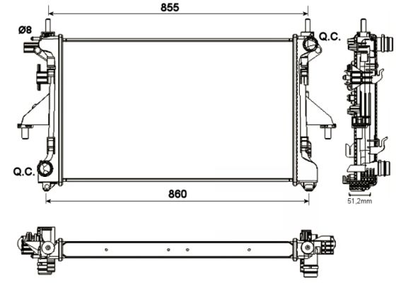 Für NRF 54204A RADIATOR - Bild 8