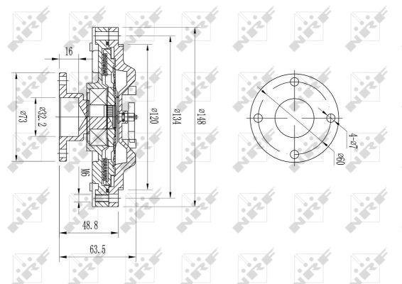 NRF Kupplung, Kühlerlüfter 49603 für ISUZU