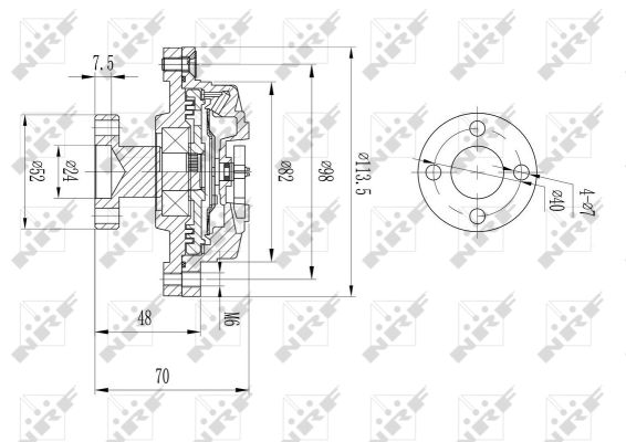 NRF Kupplung, Kühlerlüfter 49609 für Suzuki