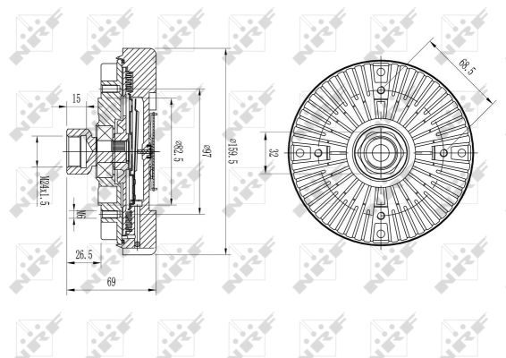 Für NRF 49611 FAN CLUTCH - Bild 10