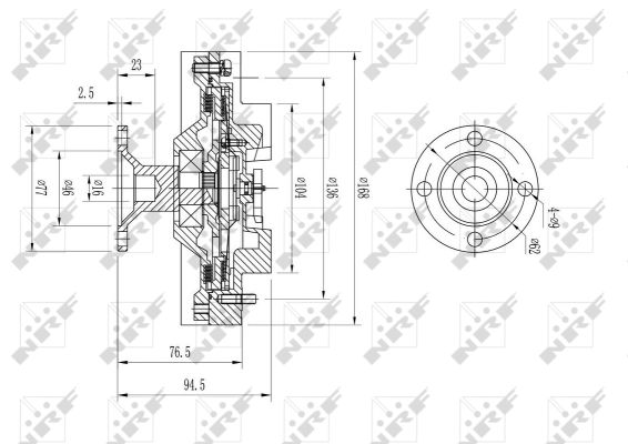 NRF Kupplung, Kühlerlüfter 49624 für TOYOTA