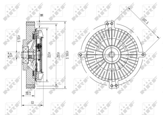 NRF Kupplung, Kühlerlüfter 49641 für Mercedes