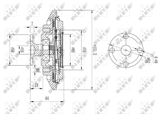 NRF Kupplung, Kühlerlüfter 49643 für Mercedes