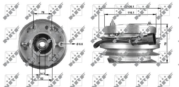 NRF Kupplung, Kühlerlüfter 49703 für Iveco